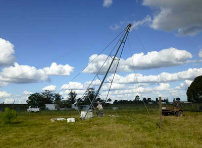Setting up a windmill in Uruguay