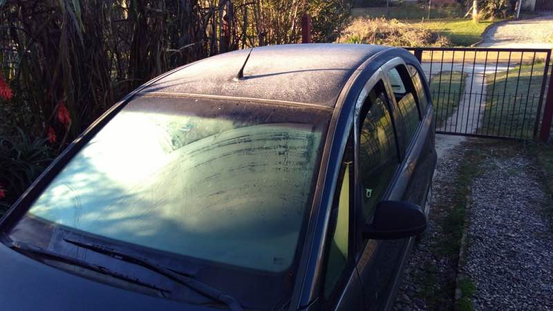First frost 2017, Atlántida, Uruguay