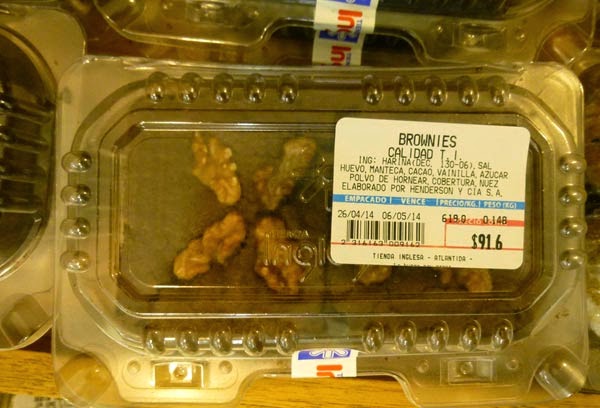brownies in Tienda Inglesa, Uruguay