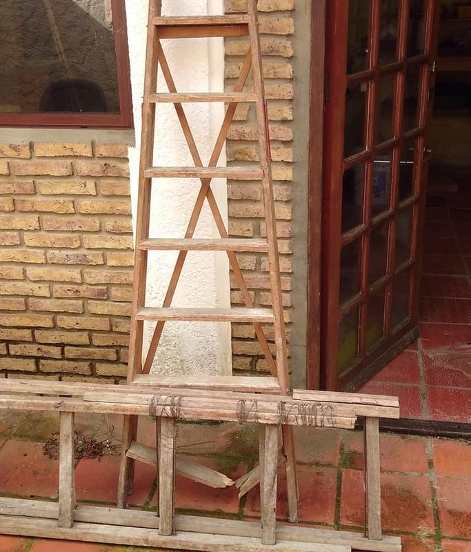 Wooden laders destined to become kindling, Uruguay
