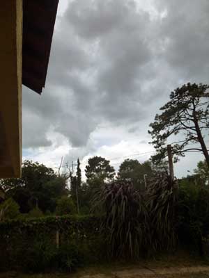 summer clouds promising rain in Uruguay