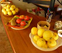 fruit on countertop