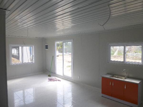 Interior, prefab house, Uruguay