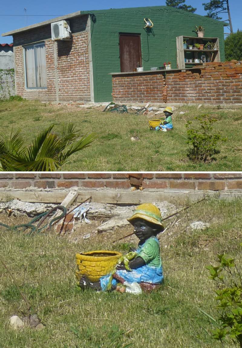 Uruguay "negro" lawn ornament