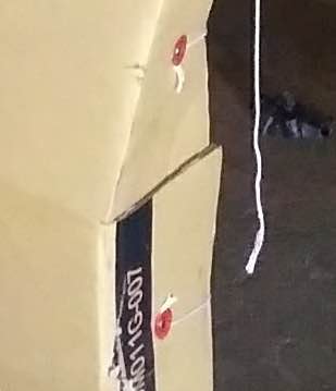 cardboard package string fasteners