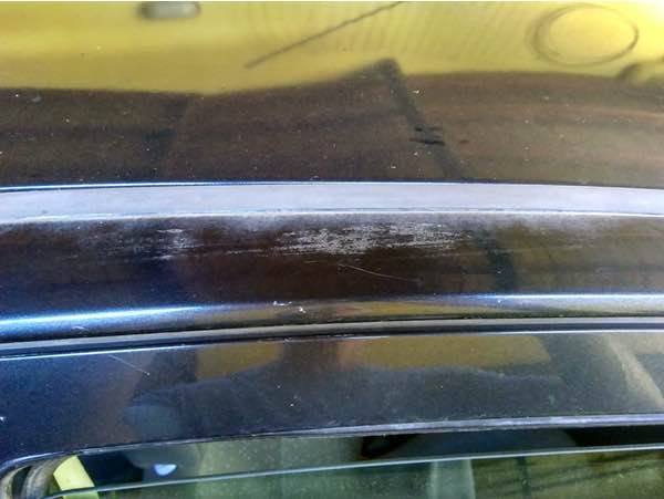 incomplete car paint job