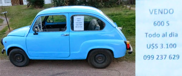 old Fiat car for sale, Uruguay