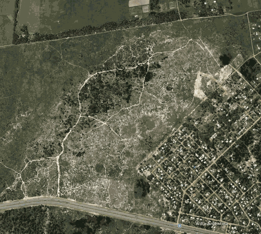 Uruguay: Villa Argentina norte, before and after fire
