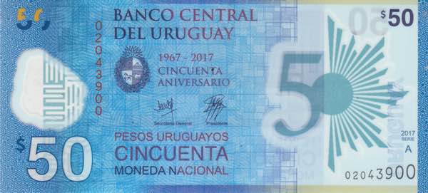 Uruguay's new 50-peso note