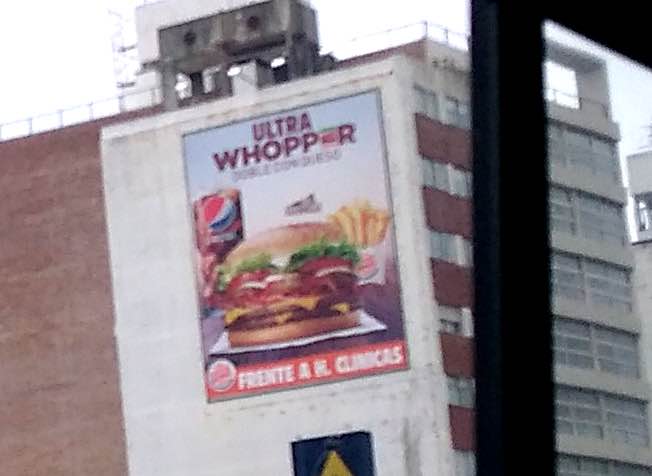 Burger King billboard, Montevideo