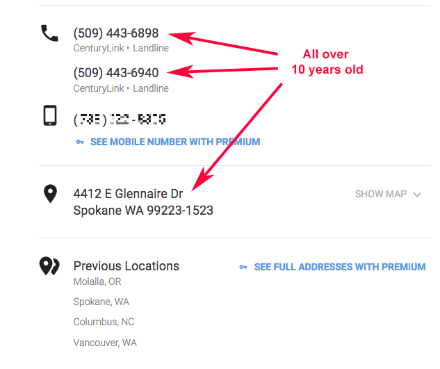 outdated info