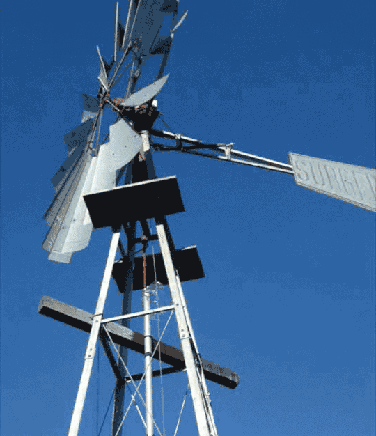 Windmill with bonus shower deature