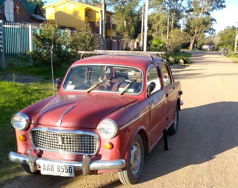 Antique Fiat car in daily use, Uruguay