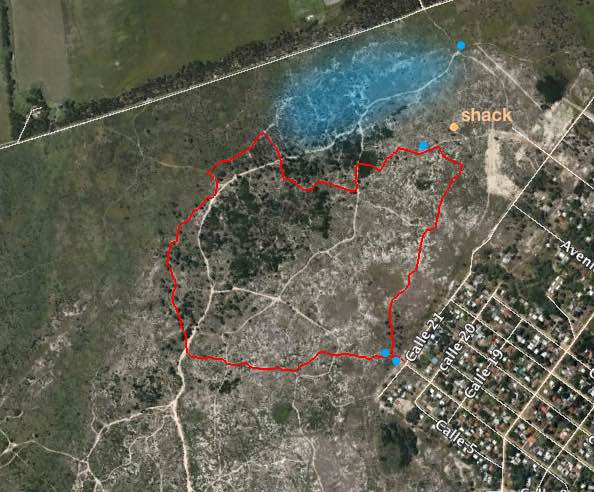 trash pile locations, Villa Argentina norte, Uruguay