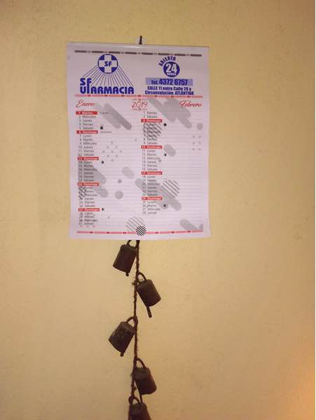 wall calendar in Uruguay