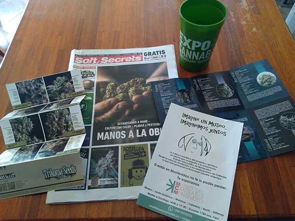 handouts from Uruguay Expo Cannabis 2017