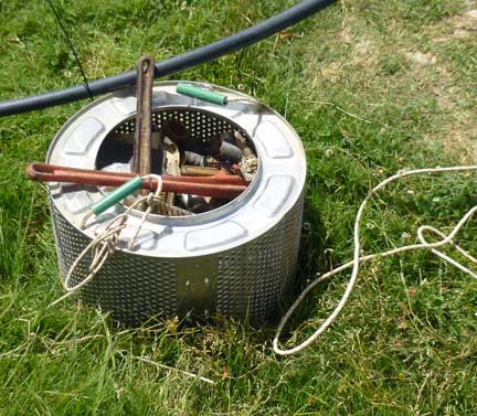 Washing machine drum - plumber's tool box